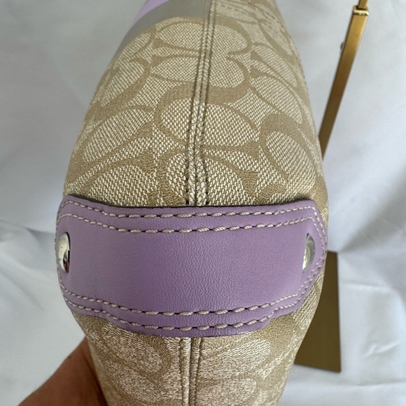 Authentic Coach Chelsea Signature canvas Hobo shoulder Two Way Bag - Picture 11 of 17